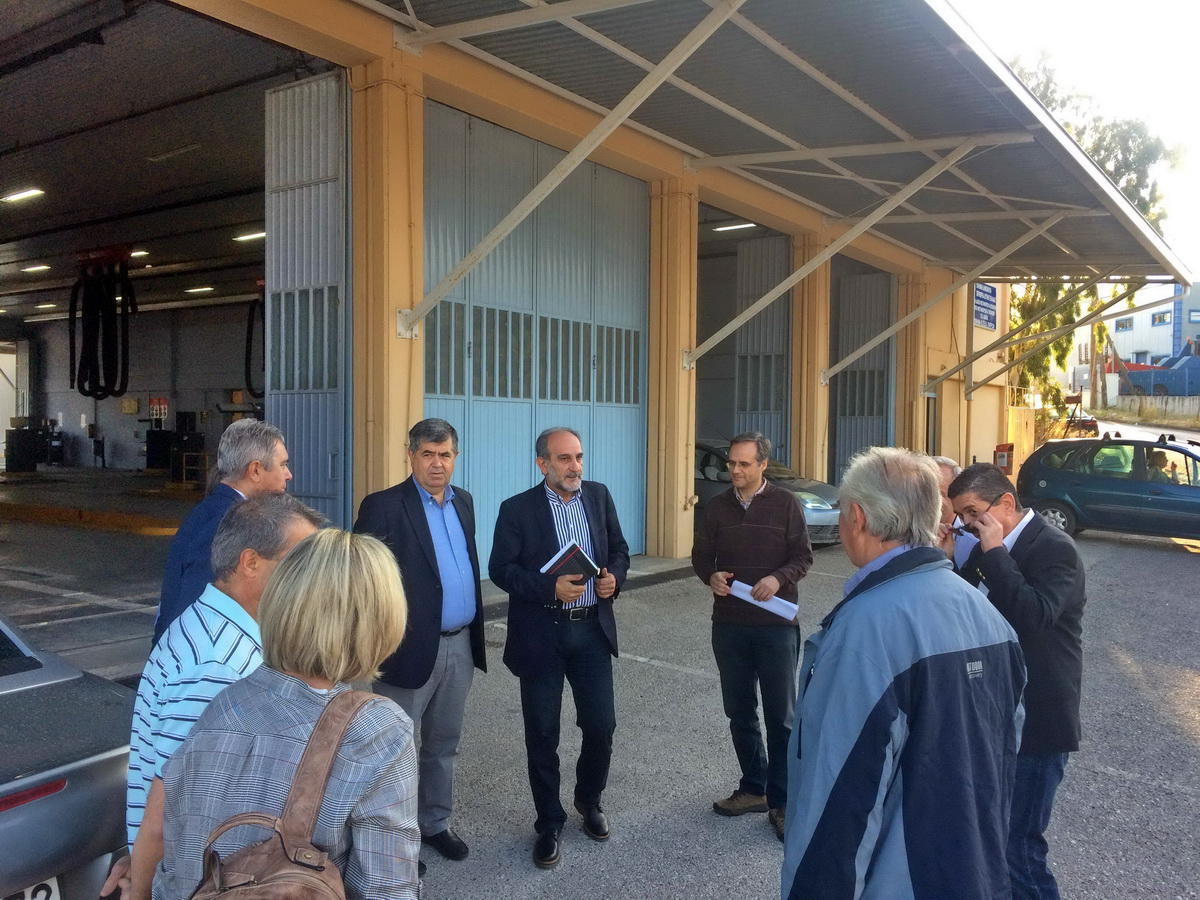 Επίσκεψη Απ. Κατσιφάρα  σε ΚΤΕΟ-Διεύθυνση Μεταφορών