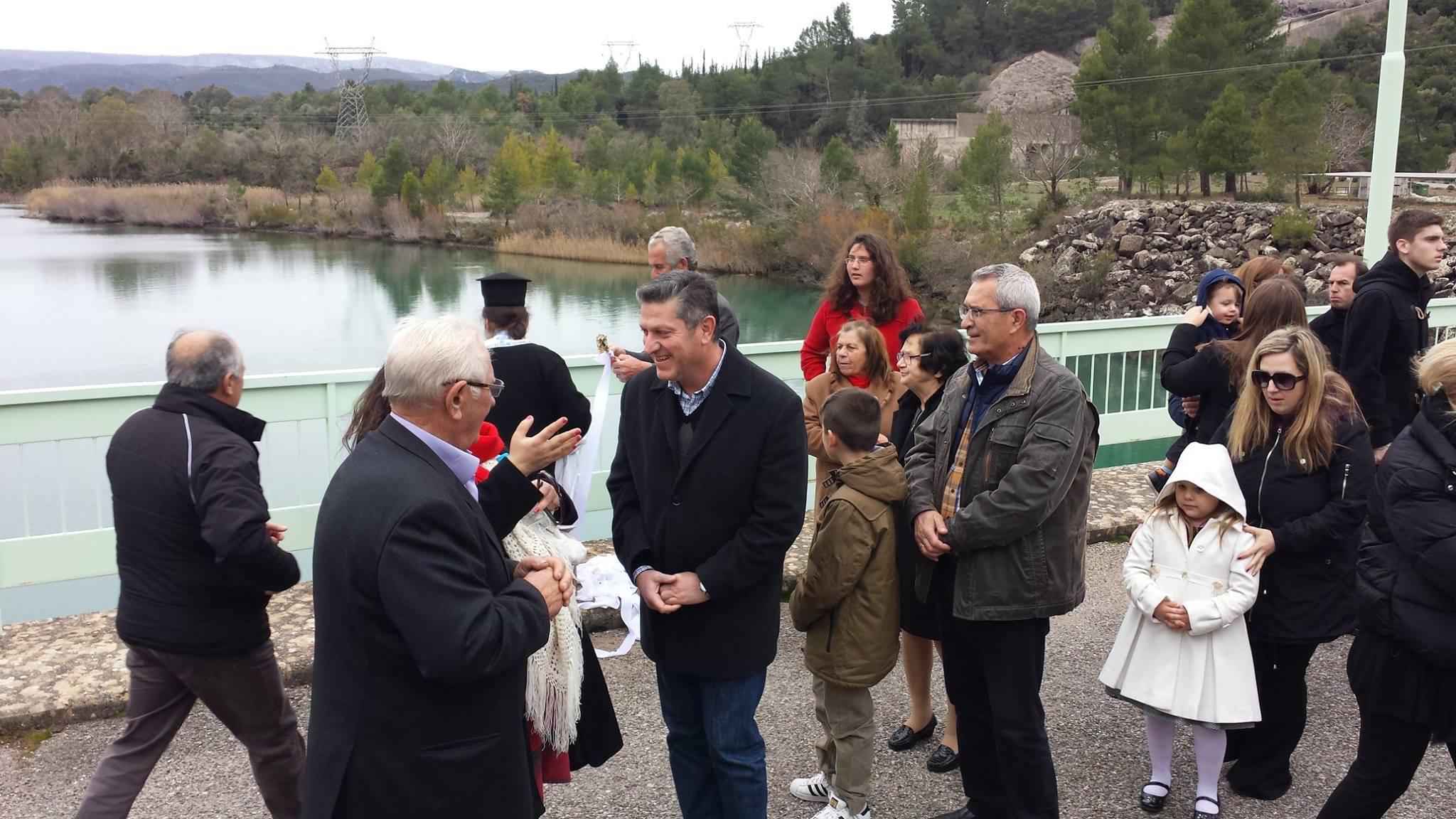 Ο Αγιασμός των υδάτων στον ΥΗΣ Καστρακίου.