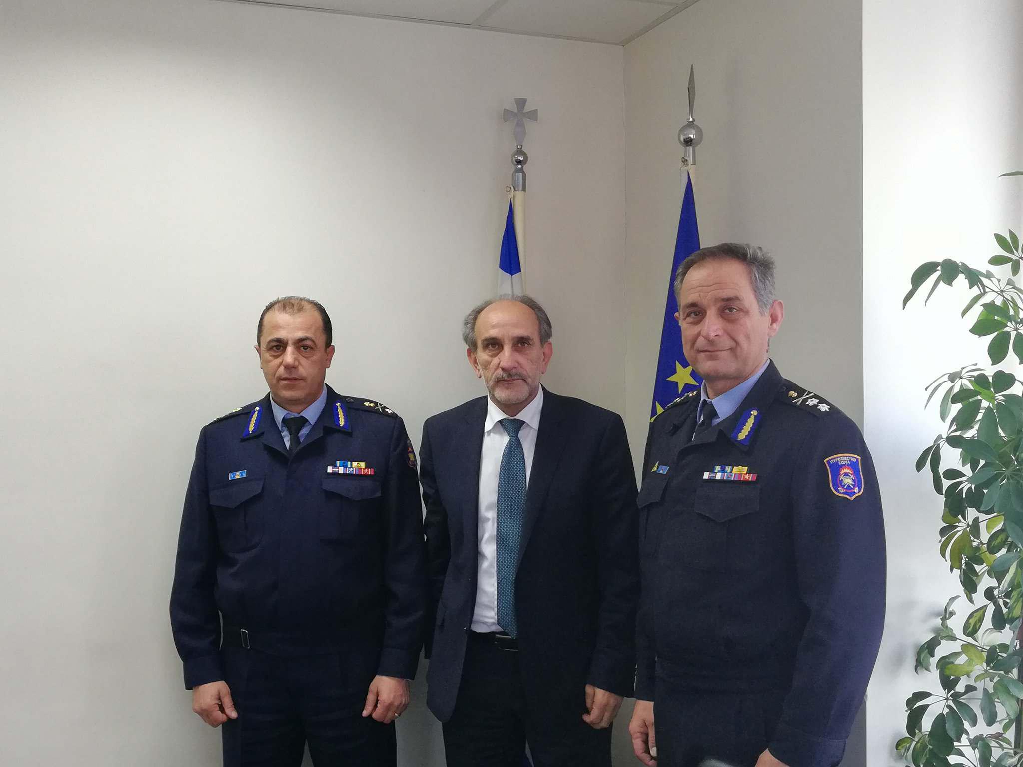Συνάντηση του Απ. Κατσιφάρα με τη νέα ηγεσία της Πυροσβεστικής Υπηρεσίας Δυτικής  Ελλάδας