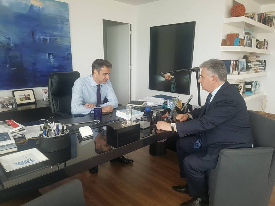 Με τον πρόεδρο της Ν.Δ Κυριάκο Μητσοτάκη συναντήθηκε ο βουλευτής Λευκάδας Θανάσης Καββαδάς