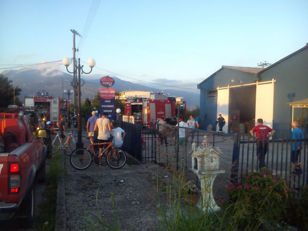 Φωτιά σε ξυλουργείο στο Παναιτώλιο(φωτο-βιντεο)