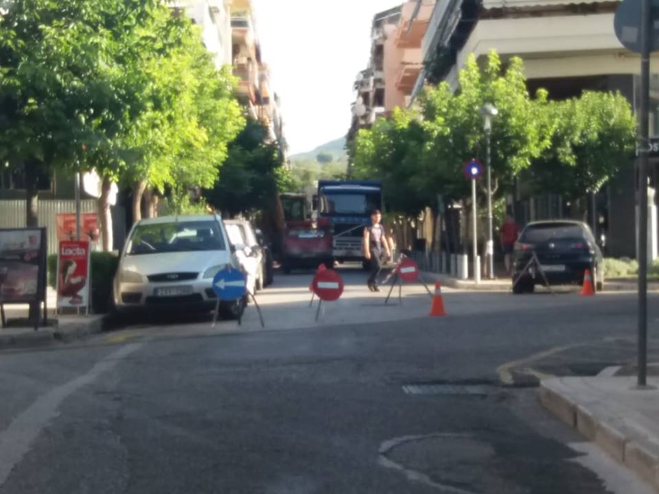 Κλειστή η Παπαστράτου στο Αγρίνιο λόγω έργων της ΔΕΥΑ