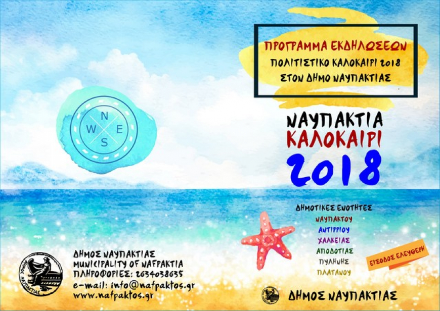 Nαυπακτία καλοκαίρι 2018-Το πρόγραμμα αναλυτκά