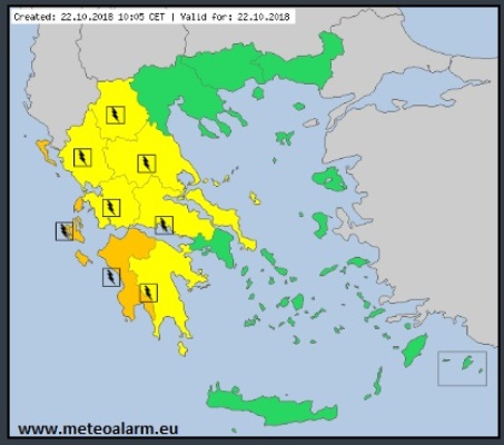 Έκτακτο δελτίο επικίνδυνων καιρικών φαινομένων – μέτρα προστασίας από την περιφέρεια