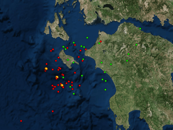 Τέσσερις μετασεισμοί μέσα σε 28 λεπτά στη Ζάκυνθο-Αισθητοί και στην Αιτωλ/νία