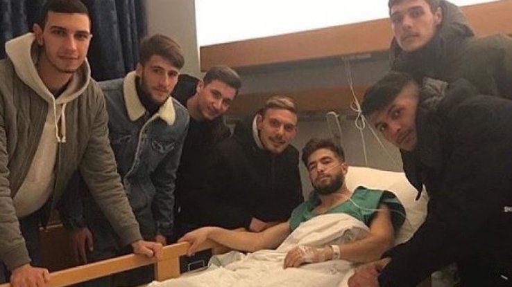 Επισκέφτηκαν τον Γιαννιώτη στο νοσοκομείο οι συμπαίκτες του