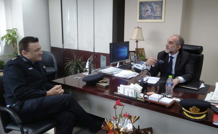 Συνάντηση Απ. Κατσιφάρα με τον νέο Διοικητή των Πυροσβεστικών Υπηρεσιών Δυτικής Ελλάδος