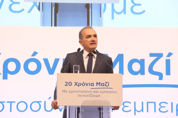 Ομιλία Σαλμά με αφορμή την συμπλήρωση 20 χρόνων στο κατάμεστο κλειστό Γυμναστήριο του Πανελλήνιου