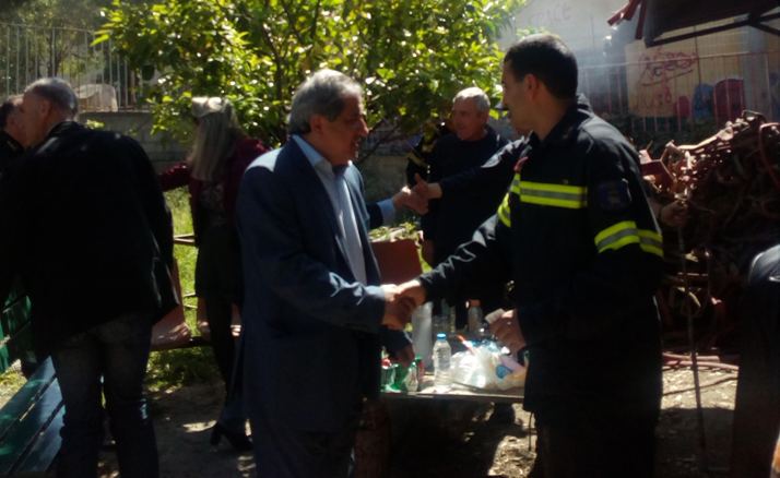 Επίσκεψη του υποψηφίου Δημάρχου Αγρινίου Στ. Καμμένου στην Πυροσβεστική Υπηρεσία Αγρινίου