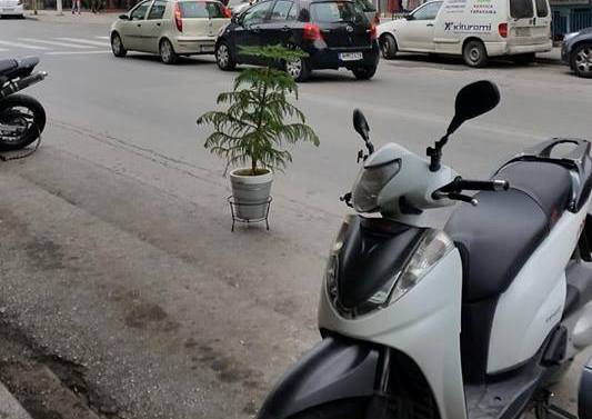 Αμφιλοχία: “Καπάρωσαν” θέσεις στάθμευσης με γλάστρες και συνελήφθησαν!