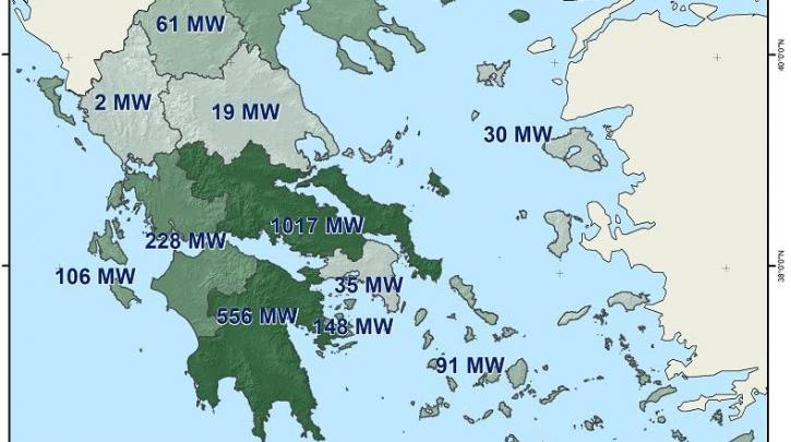 Ξεπέρασε τα 3.000 MW η ισχύς από αιολικά στην Ελλάδα – Η κατανομή ανά περιφέρεια