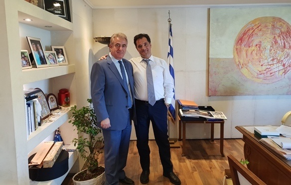Συνάντηση Καββαδά-Γεωργιάδη για τη μαρίνα στο Βλυχό και την υποθαλάσσια ζεύξη Λευκάδας