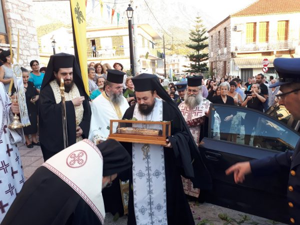 Υποδοχή Ιερού Λειψάνου Αγίου Νεκταρίου στην Πάλαιρο