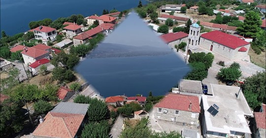 To όμορφο Πετροχώρι Θέρμου από ψηλά!!