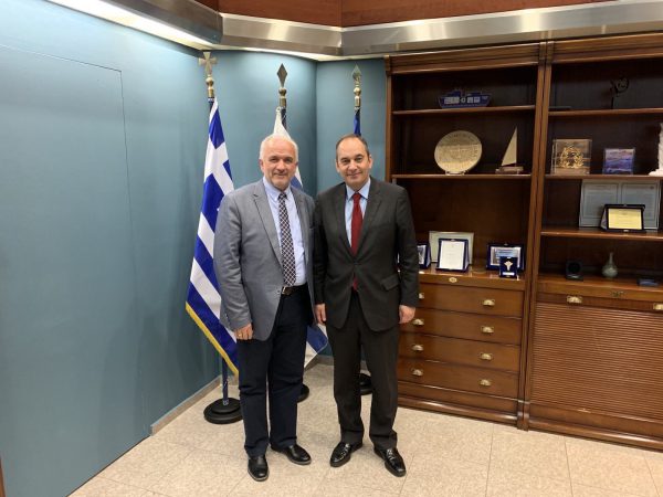Συνάντηση του Δημάρχου Κ.Λύρου με τον Υπουργό Ναυτιλίας και Νησιωτικής Πολιτικής Γ. Πλακιωτάκη