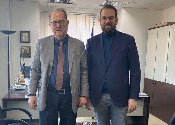 Συνάντηση του Ν. Φαρμάκη με τον Περιφερειάρχη Πελοποννήσου. Π. Νίκα