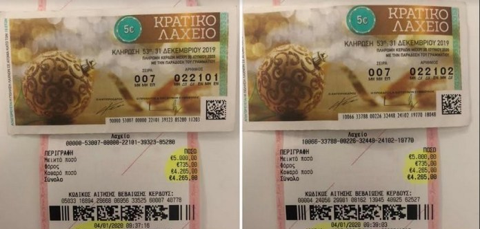 Αιτωλοακαρνανία: Τρεις τυχεροί μοιράστηκαν 28.000 ευρώ από το πρωτοχρονιάτικο λαχείο