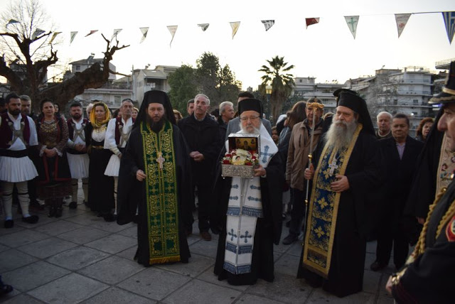 Υποδοχή της Τιμίας Κάρας ου Οσίου Δαυίδ του Γέροντος στην Αγία Τριάδα Αγρινίου (φωτο)