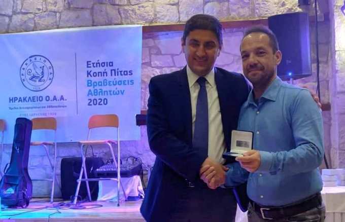 Τιμητική διάκριση για τον Αγρινιώτη αθλητή Μάριο Μαρκόπουλο από τον Ηράκλειο Ο.Α.Α.