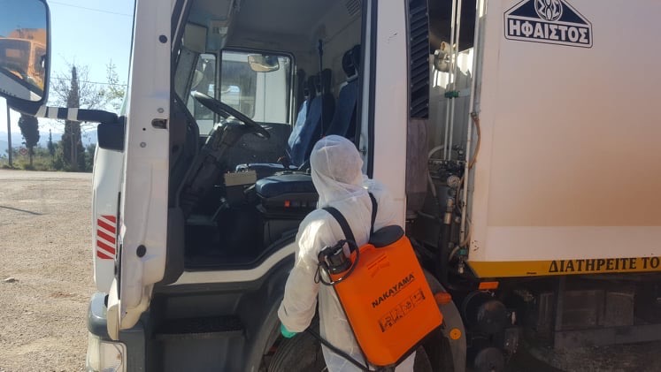 Απολυμαντικοί καθαρισμοί στον εξοπλισμό του Δήμου Ναυπακτίας και μέριμνα για την προφύλαξη των Ρομά