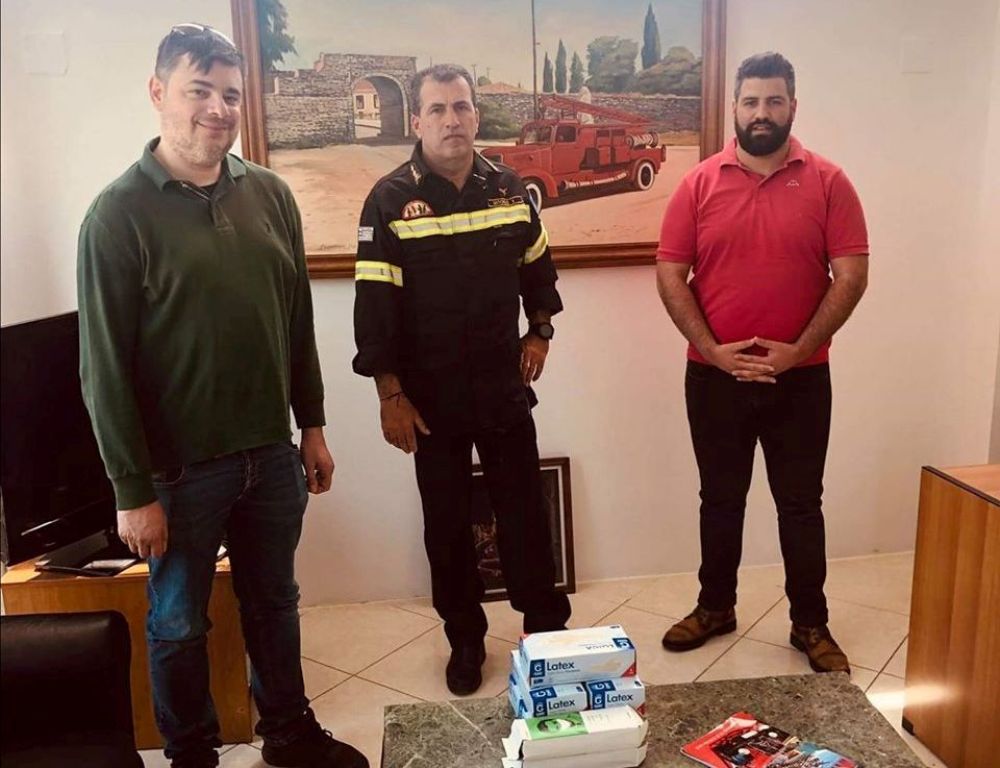 Προσφορά υγειονομικού υλικού προς το Πυροσβεστικό Σώμα από την Δημ. Τ. Ο Μεσολογγίου της Ν.Δ