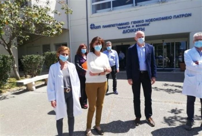 Στο Νοσοκομείο αναφοράς για τον κορονοϊό στη Δυτική Ελλάδα ο Γ.Παπανδρέου