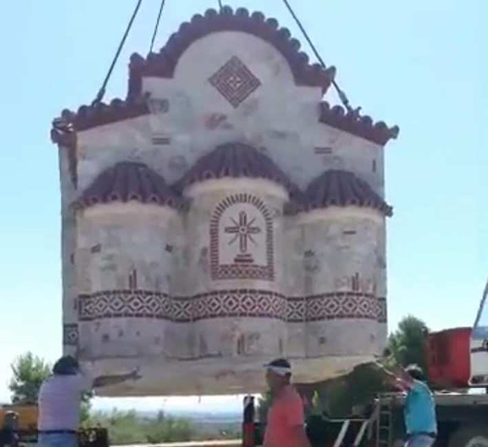 Ολοκληρώθηκε η τοποθέτηση του Ι.Ν του Αγίου Πορφύριου στη Κυψέλη Αγρινίου