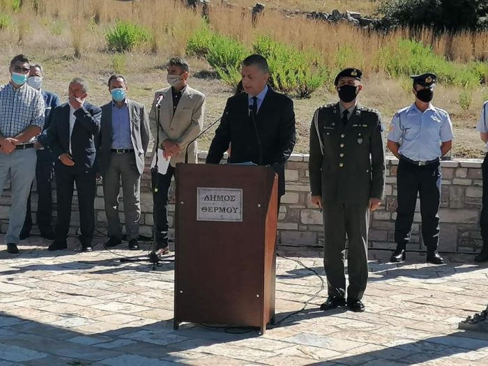 O Υφ. Εθνικής Άμυνας Αλκ.Στεφανής στο Θέρμο στην εκδήλωση Μνήμης Πεσόντων Αεροπόρων