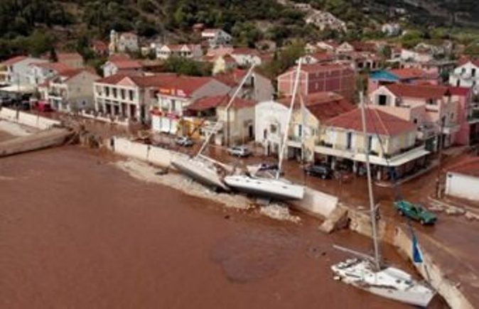 Ιανός: Βύθισε στο πέρασμά του 43 σκάφη στην Κεφαλονιά