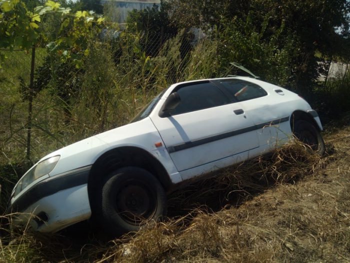 Εκτροπή Ι.Χ. στο  1ο χιλιόμετρο της Ε.Ο Καλυβίων-Αγρινίου