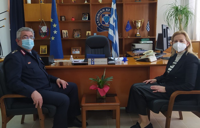 Εθιμοτυπική επίσκεψη της Περιφερειακής Συντονίστριας Πολιτικής Προστασίας Δυτικής Ελλάδας στη Γενική Περιφερειακή Αστυνομική Διεύθυνση