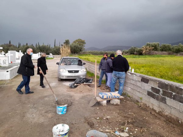 Επιτέλους εργασίες στο νεκροταφείο του Αγ. Θωμά Μεσολογγίου