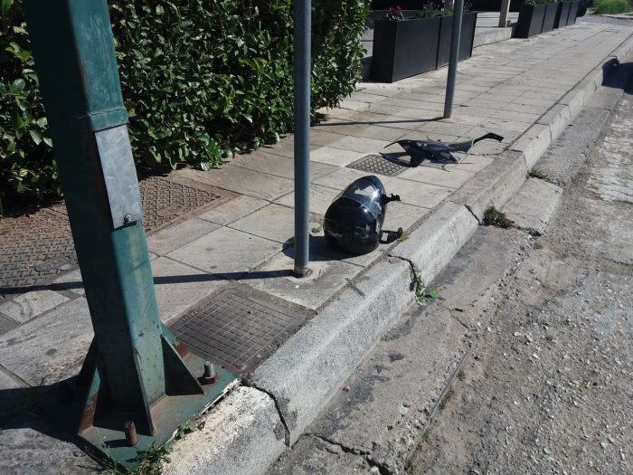 Τροχαίο με δικυκλιστή στη Μάνου Κατράκη και Φιλελλήνων στο Αγρίνιο