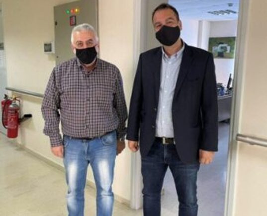 Επίσκεψη Θανάση Παπαθανάση στο Νοσοκομείο Μεσολογγίου