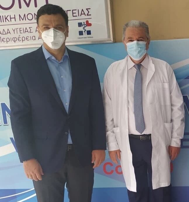 Ο Αναληψιώτης Διευθυντής του Κ. Υ. Κεραμεικού με τον Υπουργό Υγείας