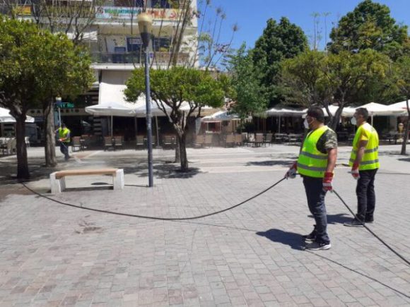 Αγρίνιο: Υπό το φόβο του κορωνοϊού.. ..απολυμάνσεις σε κοινόχρηστους χώρους