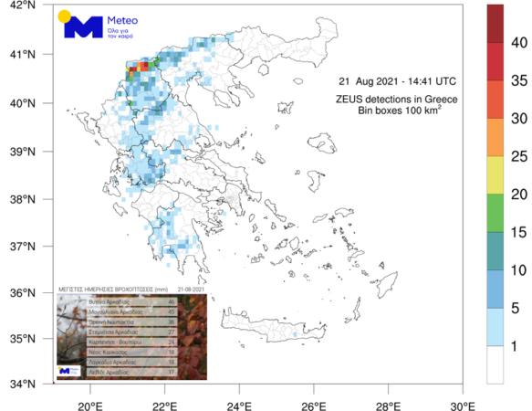 Η Ορεινή Ναυπακτία στις περιοχές με τα μεγαλύτερα ύψη βροχής