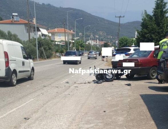Σοβαρό τροχαίο με τραυματισμό στον Πλατανίτη Ναυπακτίας