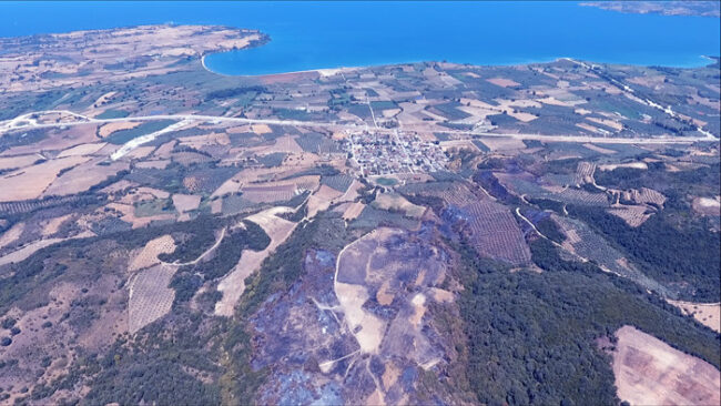 Εικόνες από τα καμμένα στο Δρυμό Βόνιτσας (VIDEO)