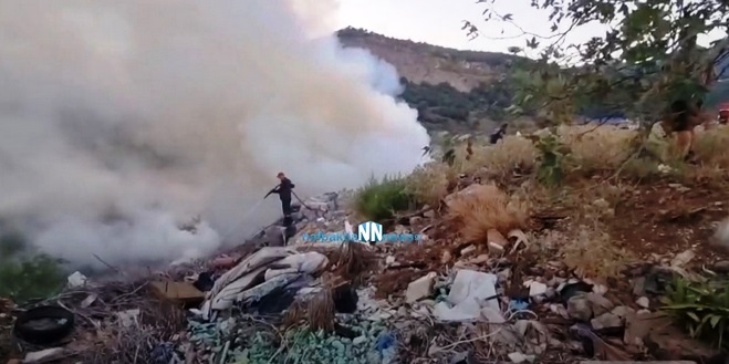 Ναύπακτος: Φωτιά κοντά στα ΚΤΕΛ