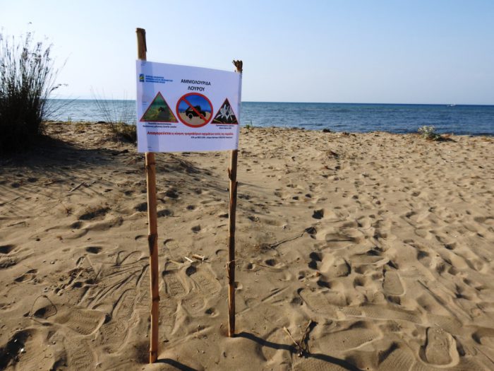 Μεσολόγγι:Ενημερωτικές σημάνσεις αποφυγής τροχοφόρων εντός των παραλίων από τον Φορέα Διαχείρισης