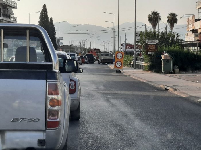 Ουρές οχημάτων λόγω έργων στην Ε.Ο. Αντιρρίου – Ιωαννίνων, στο ύψος του ΚΤΕΛ