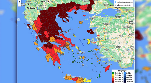 Επιδημιολογικός χάρτης: Παραμένει στο “βαθύ κόκκινο” η Αιτωλοακαρνανία