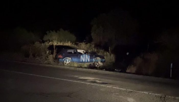 Ναυπακτία: Τροχαίο ατύχημα στο Περιθώρι τη νύχτα.Βίντεο