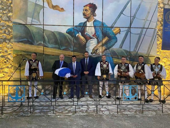 Γιορτές Εξόδου 2022/Η τοιχογραφία του Ανδρέα Μιαούλη αποκαλύφθηκε και θα κοσμεί το λιμάνι του Μεσολογγίου!