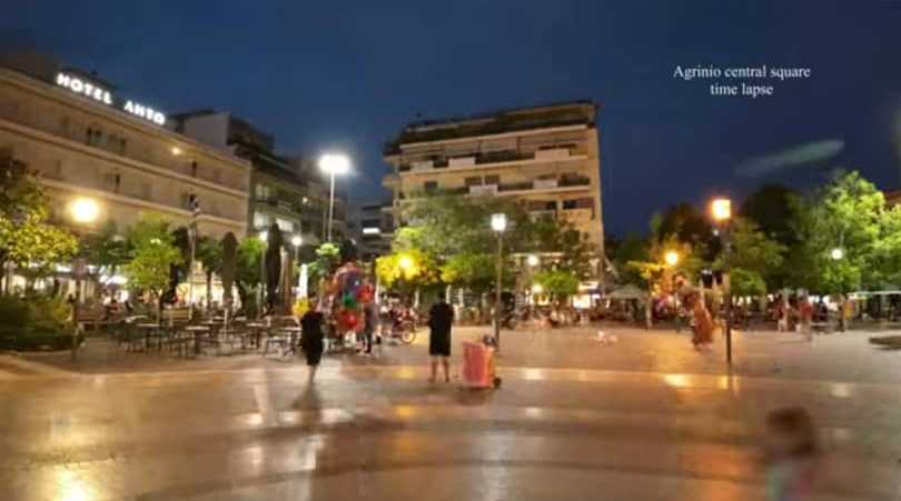 Η κεντρική πλατεία του Αγρινίου σε time lapse