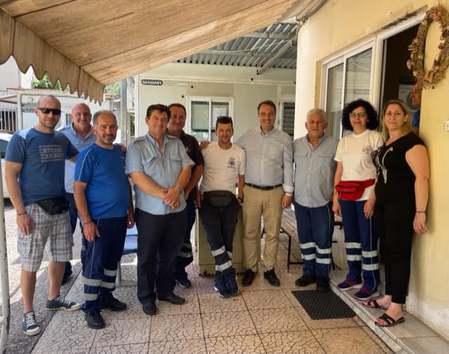 Επίσκεψη Θανάση Παπαθανάση στο ΕΚΑΒ Αγρινίου