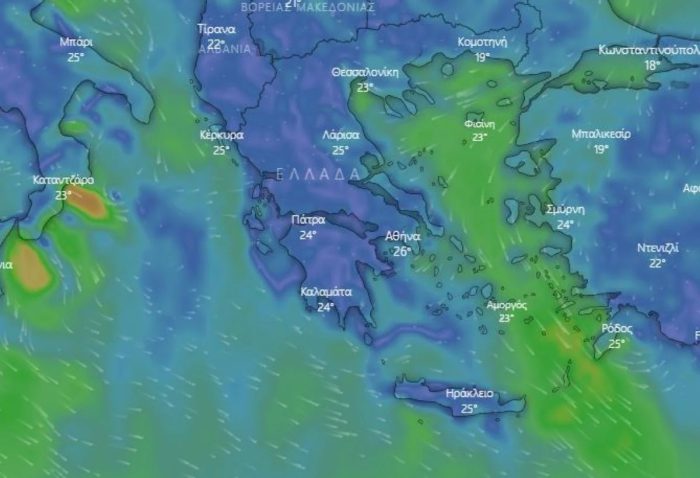 Καιρός – Live χάρτης: Δείτε πού χτυπά τώρα η κακοκαιρία