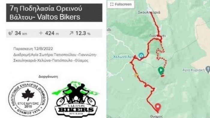 7η Ποδηλατοδρομία Νεολαίας Θυάμου Αιτ/νίας στις 12 Αυγούστου