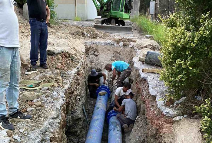 Με εκτεταμένες εργασίες αντιμετωπίστηκε το σοβαρό πρόβλημα υδροδότησης του Αγίου Κωνσταντίνου.